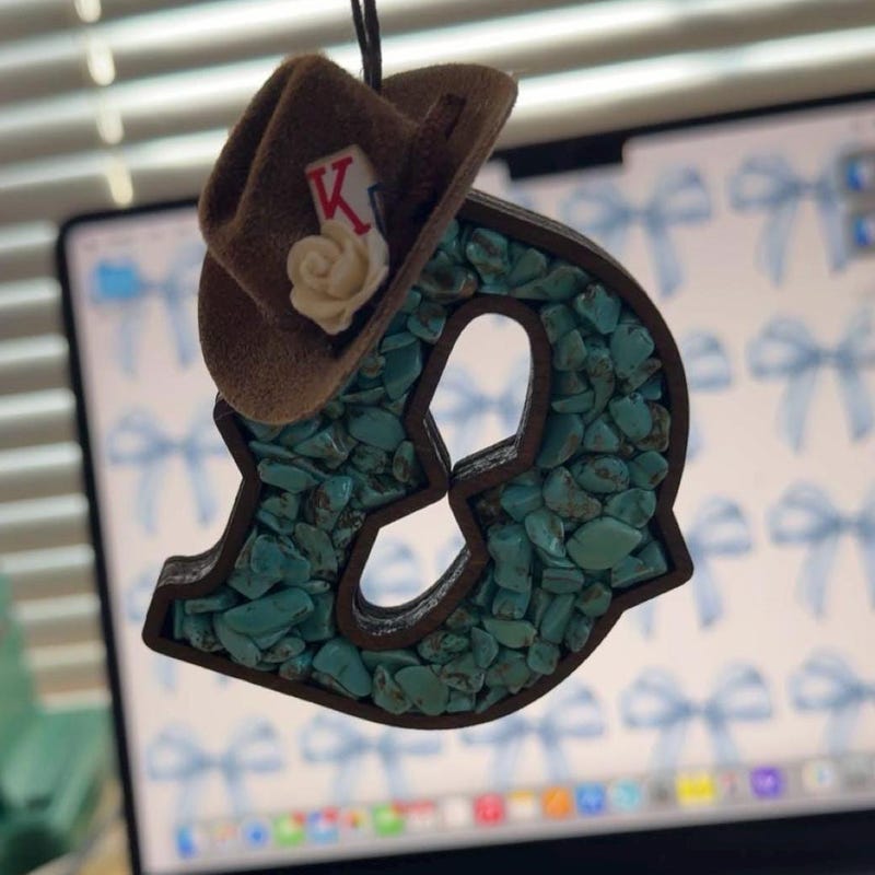 🎁 Personalized Turquoise Rear-View Mirror Accessory