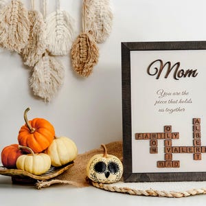 Family Name Wall Decoration, Family Name Sign, Gifts for Mom, Family Tree Gift, Mothers Day Gifts, Unique Gifts for Mom