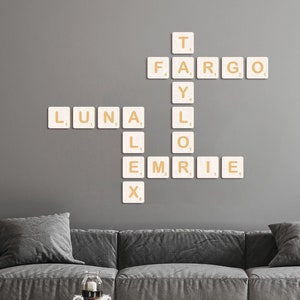 Scrabble Wall Tiles Words, Large Scrabble Tiles, Scrabble Tiles Wall Art, Wall Decor Gift, Parents Housewarming Gift