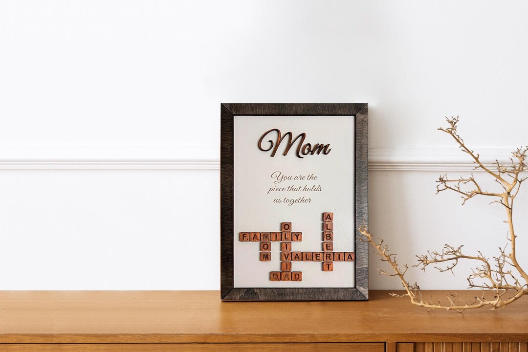 Scrabble Gifts, Personalised Frames for Grandparents, Scrabble Family ...