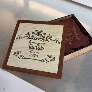 Reason I Love You Gift, Love you Puzzle, Anniversary Gift for Him, Valentine Gift for Her, Gift for Boyfriend, Christmas Gift