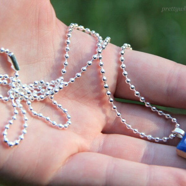 Silver Plated Ball Chain - 24 inch - Perfect for Scrabble Tile Pendants