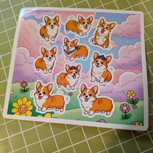 Corgi stickers sheets