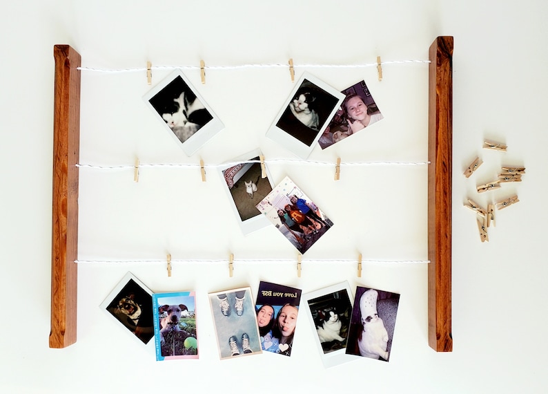 Wall Mounted Polaroid Pictures Rack (deco Style) Photo Holder, College ...