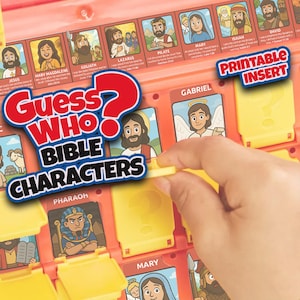 Bible Character Guess Who Game: Printable Christian Game Inserts