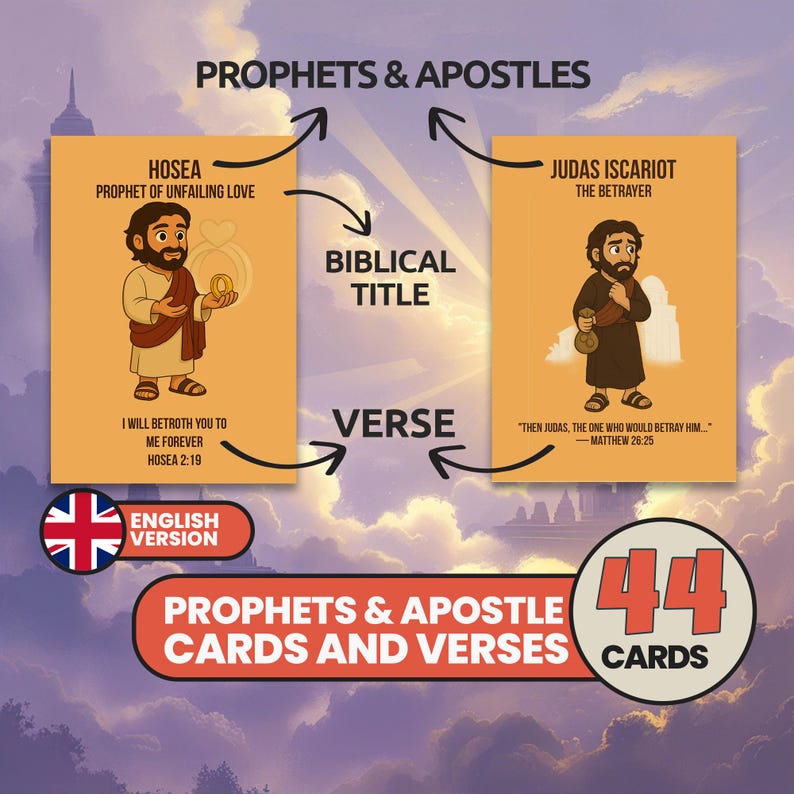 Bible Flashcards: Prophets, Apostles & Christian Symbols (PDF Download ...