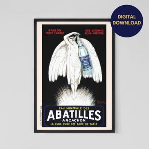 Afiche publicitario vintage digital / Leonetto Cappiello Abatilles Angel / Impresión artística vintage icónica / Decoración de pared para el hogar / Descarga