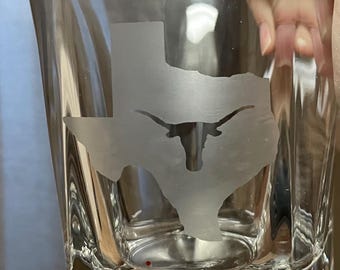 Szkło trawione Texas Longhorns