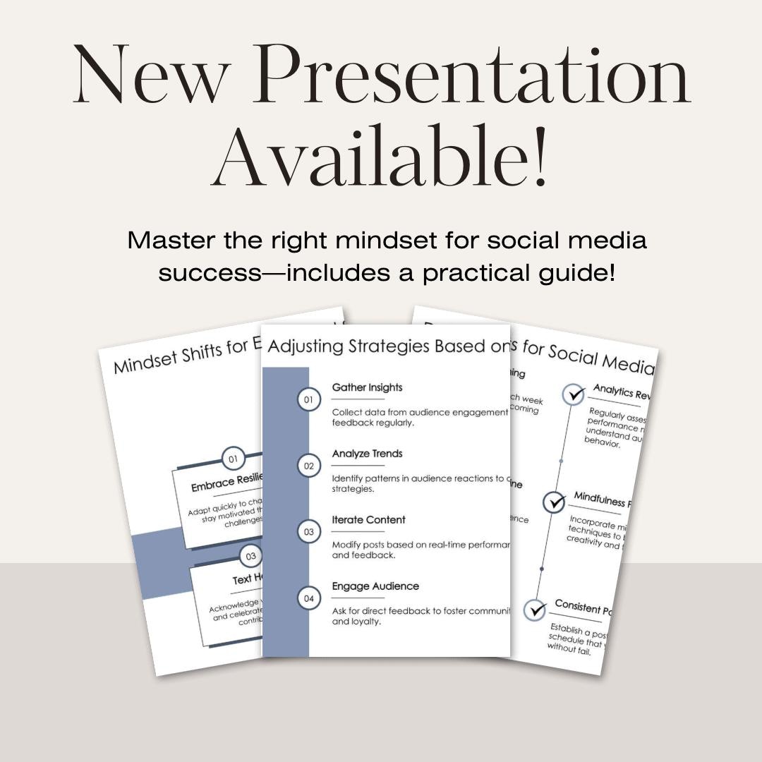 Social Media Mindset Success Guide + Presentation - Etsy