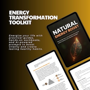 Boost Energy Naturally | Vitality Toolkit | Digital Wellness Bundle