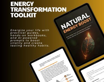 Boost Energy Naturally | Vitality Toolkit | Digital Wellness Bundle