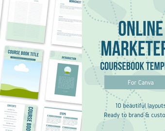 Editable Canva Coursebook Templates | Professional Workbook Designs | Customizable Small Business Tools
