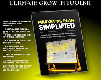Complete Marketing Plan Toolkit | Digital Marketing Guide & Workbook Bundle