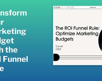 Regola dell'imbuto ROI: ottimizza i tuoi budget di marketing / Presentazione di 29 pagine