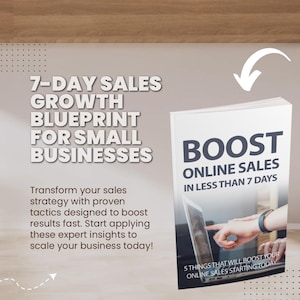 7-Day Sales Growth Blueprint | Small Business Boost | Digital Guide for Quick Sales