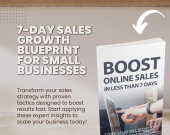 7-Day Sales Growth Blueprint | Small Business Boost | Digital Guide for Quick Sales