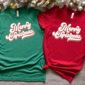 Camiseta de Feliz Navidad, Camiseta Retro de Navidad, Camiseta de Feliz Navidad estilo años 70, Camiseta de Regalo de Navidad, Camiseta de Fiesta de Navidad, Camiseta Familiar de Navidad