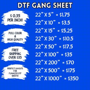 カスタム DTF バルク ギャング シート プリント、カスタム熱転写、DTF 転写、DTF プリント、DTF ギャング シート、送料無料、プレス用の DTF 転写