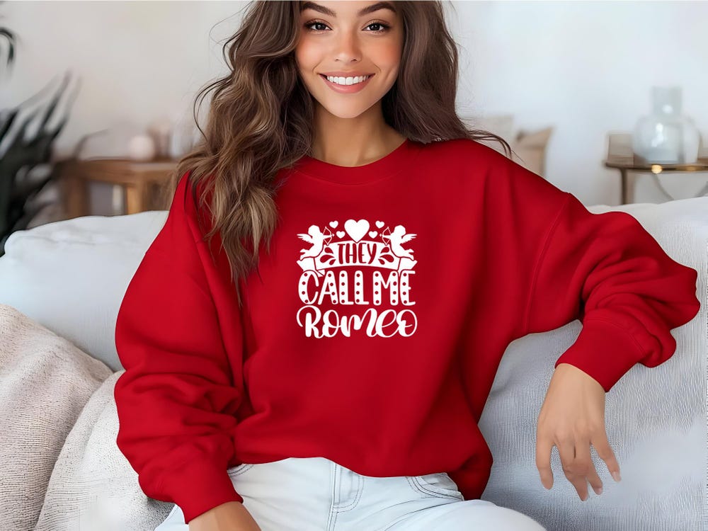 Love Tshirt They Call Me Romeo Shirt,Valentines Day Couples Shirt,Romeo Valentine T-Shirt,Cute Valentines Tee,Valentine'S Day Shirt,Romeo Romantic Shirt Valentines Day Gift Men Women Realtorgift