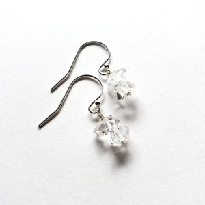 Petite Herkimer Diamond Earrings, Sparkly Dangle Drop Jewelry, Special Occasion, Wedding Bridal Style, Shop Local Seattle, Ready Ship image 2