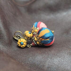 Liberty of London fabric and polymer clay earrings image 6