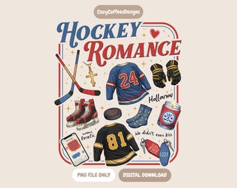 Hockey Romance PNG | Sports Romance Bookish Design | Reader Digital Download