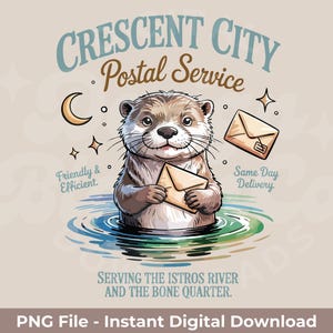 Crescent City Postal Service PNG | Crescent City Inspired PNG | Book Lovers | Bookish PNG | Instant Digital Download