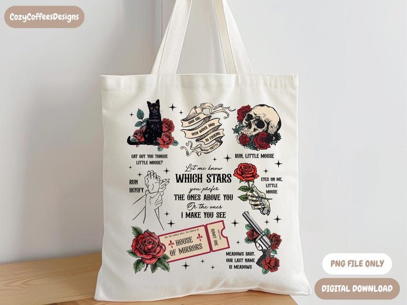 Run Little Mouse PNG | Dark Romance PNG | Bookish Shirt Design image 7