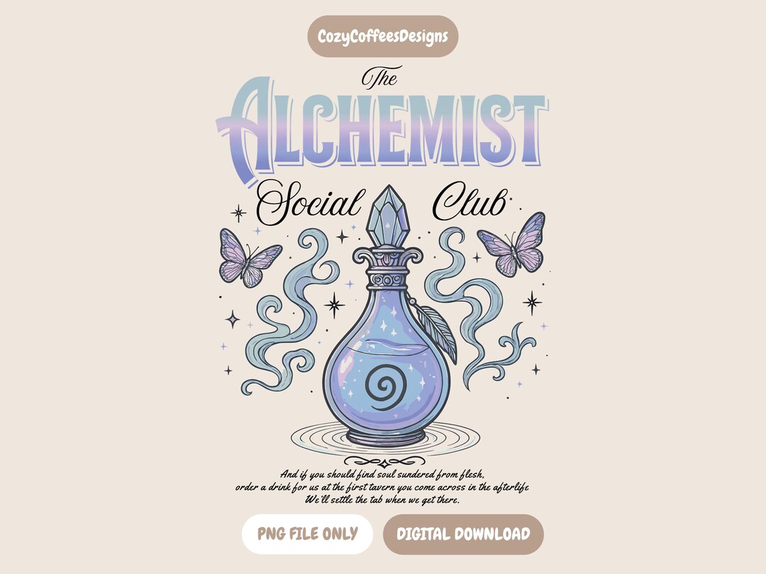 The Alchemist Social Club PNG | Quicksilver Book Series Inspired ...