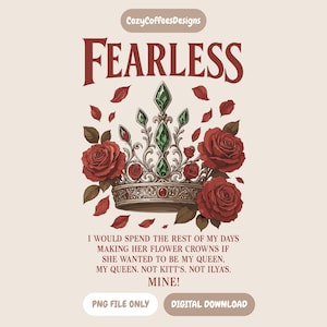 Fearless Crown PNG | Powerless Series Inspired | Bookish Digital Download