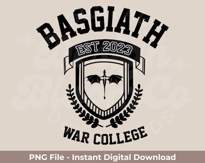 Fourth Wing SVG Instant Downloads. Basgiath War College Crest Badge ...
