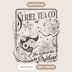 Suriel Tea Co PNG | Acotar Inspired | Bookish Digital Download