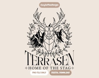 Terrasen Home Of The Stag PNG | Throne Of Glass Inspired | Bookish Digital Download