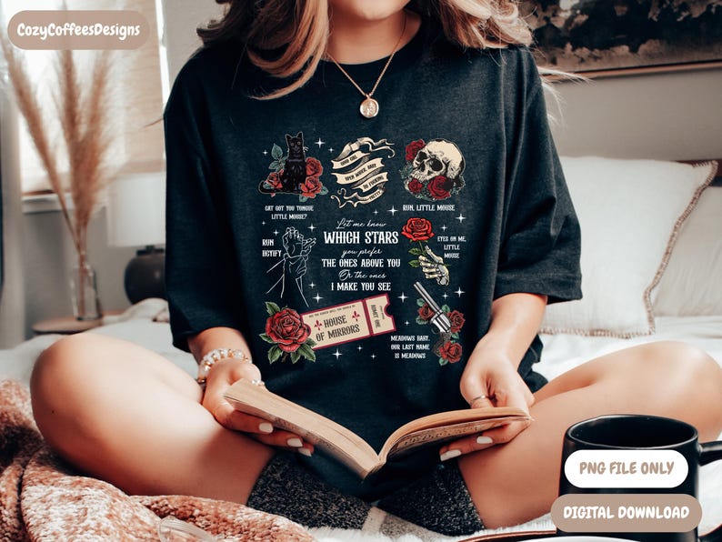 Run Little Mouse PNG | Dark Romance PNG | Bookish Shirt Design image 4