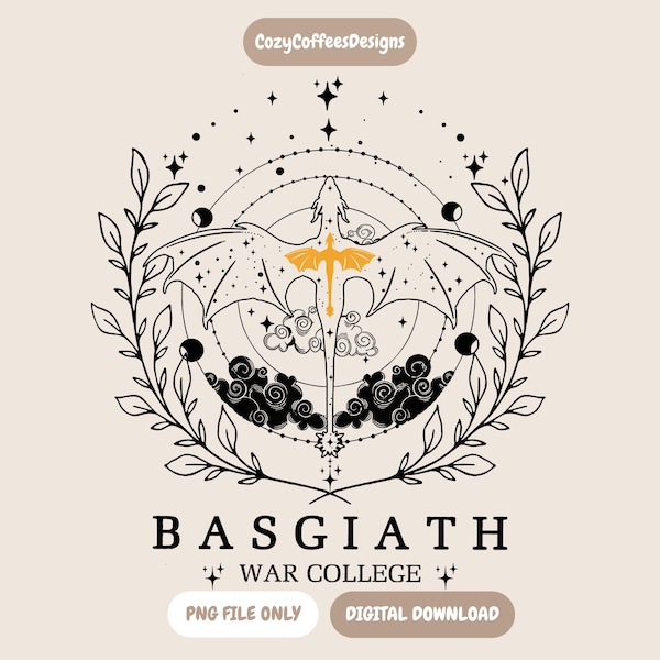 Basgiath War College PNG | Fourth Wing Inspired | Bookish Digital Download