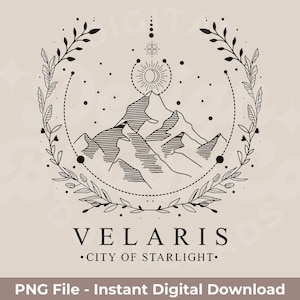 Velaris City of Starlight PNG: Acotar Bookish Design (Digital Download)