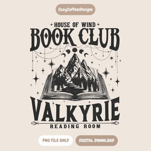 Club de lectura de la Casa del Viento PNG / Inspirado en Acotar / Descarga digital literaria