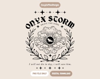 Onyx Storm PNG | Fourth Wing Inspired | Bookish Digital Download