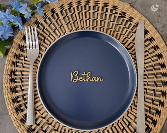 Personalised Place Name | Wooden Place Names | Unique Wedding Favours | Wooden Laser Cut Names | Wedding Names Cut Out | Place Setting