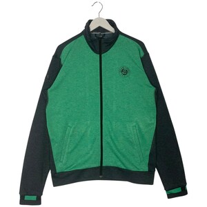 Vintage Adidas Small Logo Hoodie Sweater Green Pullover Jumper Size M