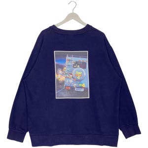 Vintage Toy Story 4 Tröja Rundringad Marinblå Pullover Tröja Storlek XL bild 1