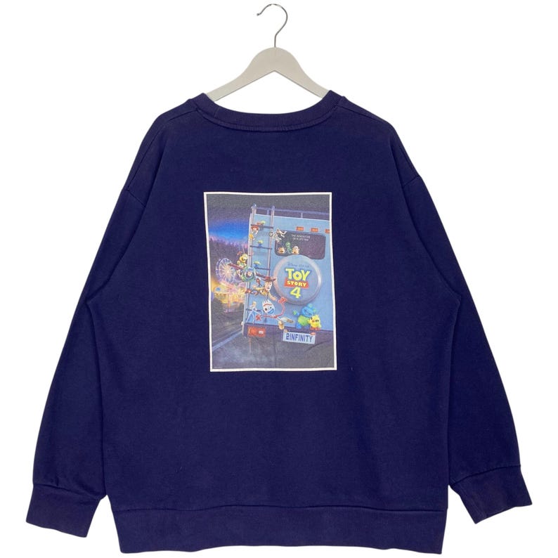 Vintage Toy Story 4 Tröja Rundringad Marinblå Pullover Tröja Storlek XL bild 1
