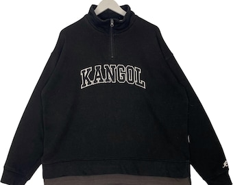 Vintage Kangol-sweater met geborduurde kwartrits - maat L