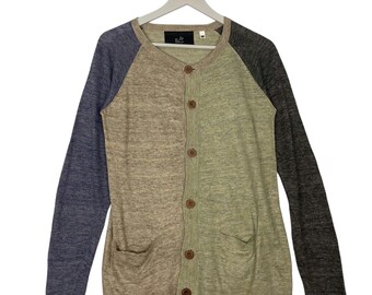 Cárdigan vintage Go Slow Caravan multicolor, jersey, talla L