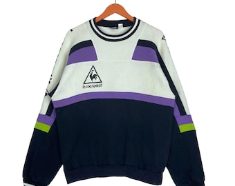 Sudadera vintage Le Coq Sportif con cuello redondo, talla L