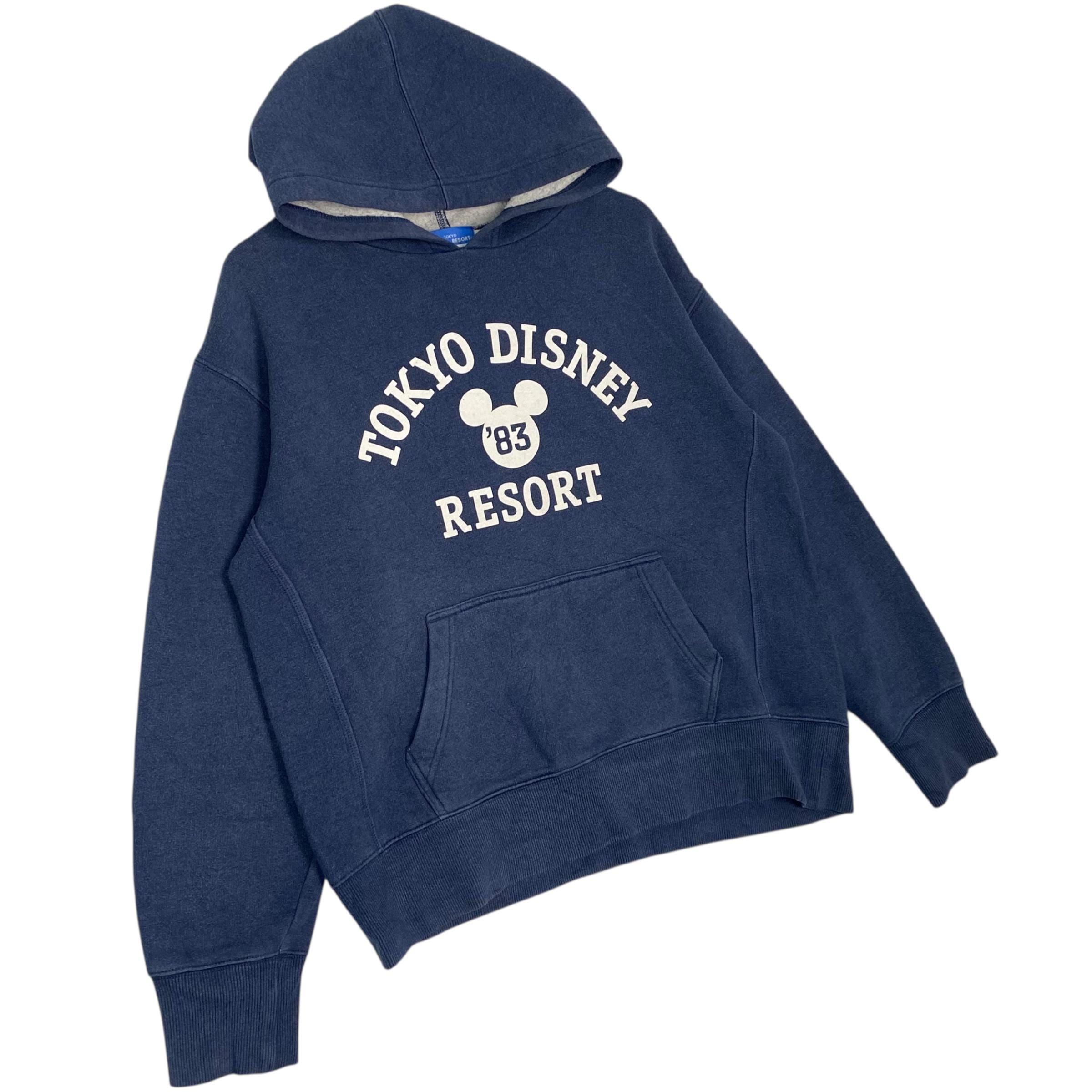 Vintage Tokyo Disney Resort Hoodie Navyblue Pullover Jumper Size L 