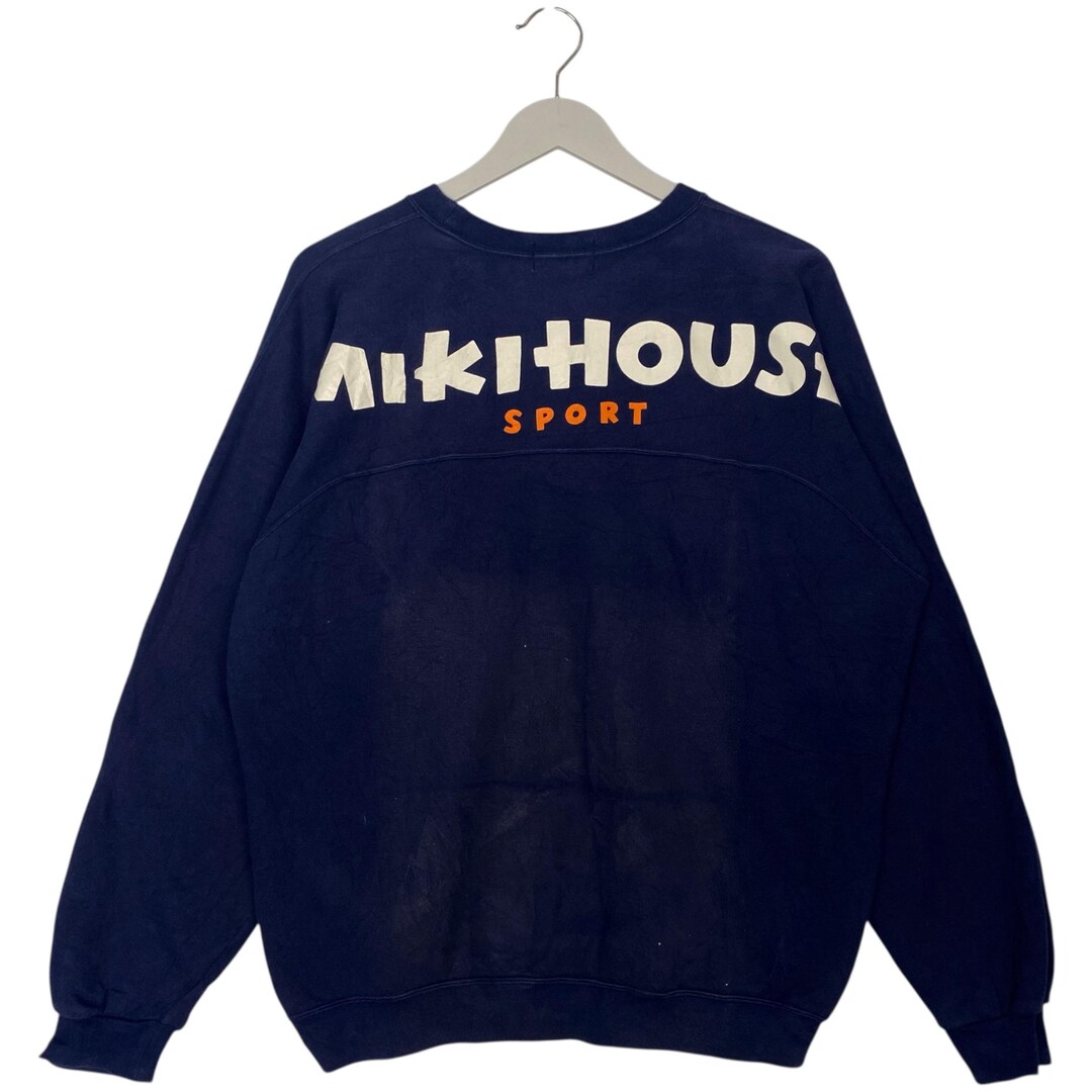 Vintage Miki House Crewneck Sweatshirt Navy Blue Pullover Jumper
