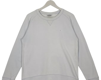 Sudadera Nike vintage con cuello redondo y bordado, color azul cielo, talla S