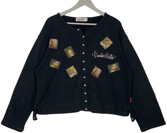 Vintage Kunio Collection Cardigan Printed Pullover Jumper Size L