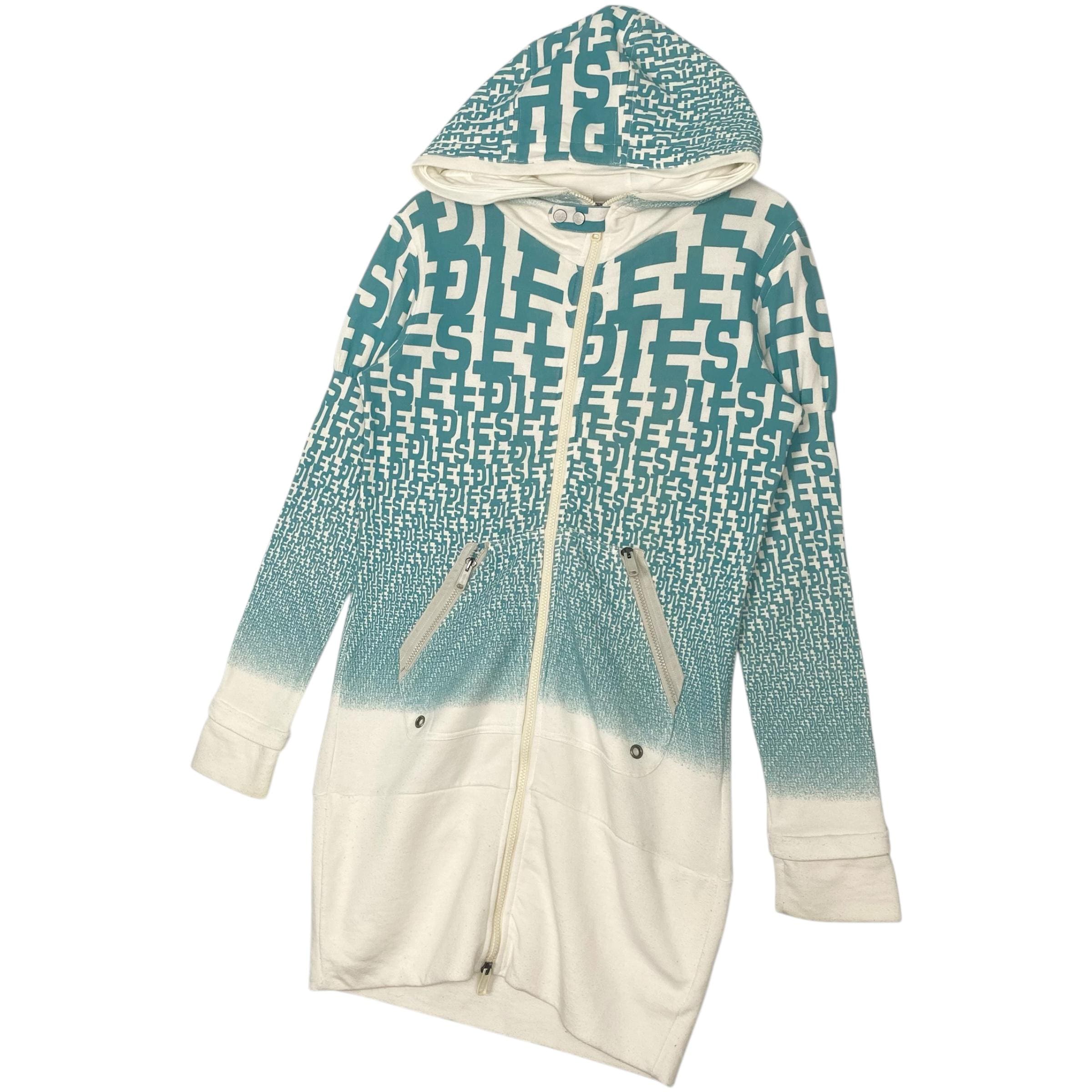 Vintage Diesel Full Zip Sweater Hoodie All Over Print Pullover